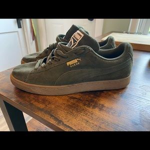 puma olive green sneakers